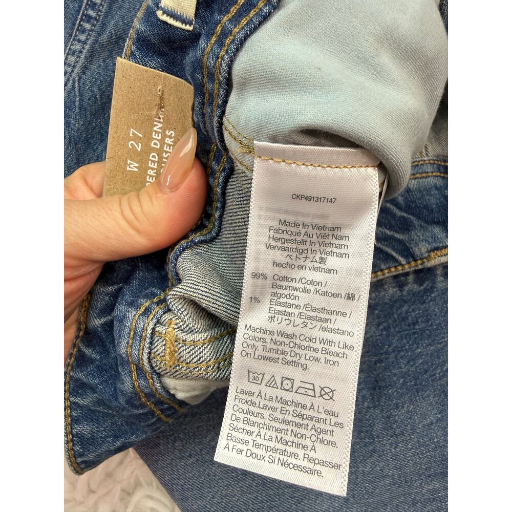NWT Madewell High Rise Tapered Denim Trousers Blue Size 27 Relaxed Jeans - Picture 13 of 14